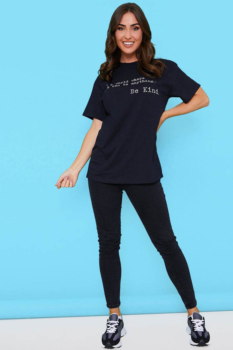 'IN A WORLD WHERE YOU CAN BE ANYTHING BE KIND' T-SHIRT - Image 3