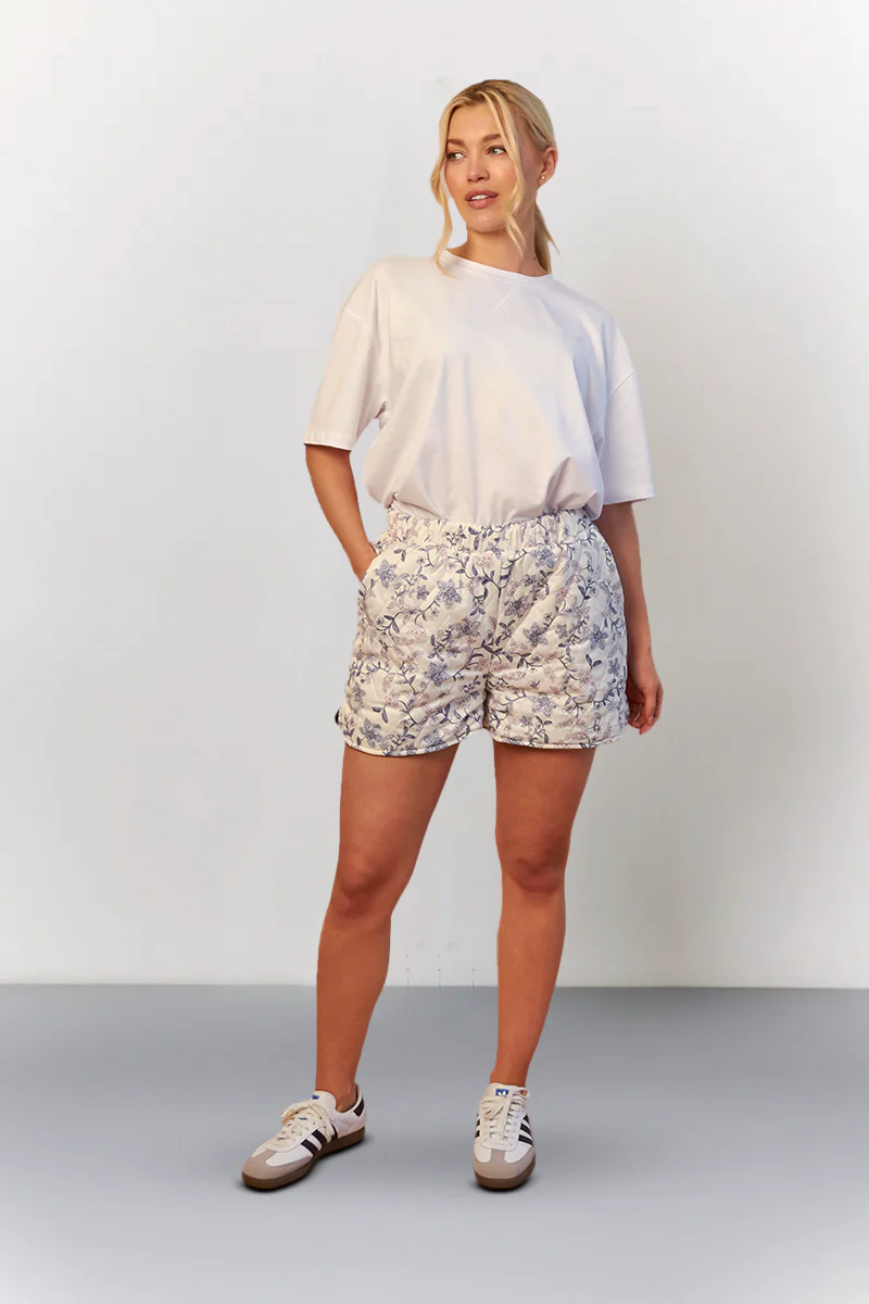 Printed Quilted Shorts - Image 2