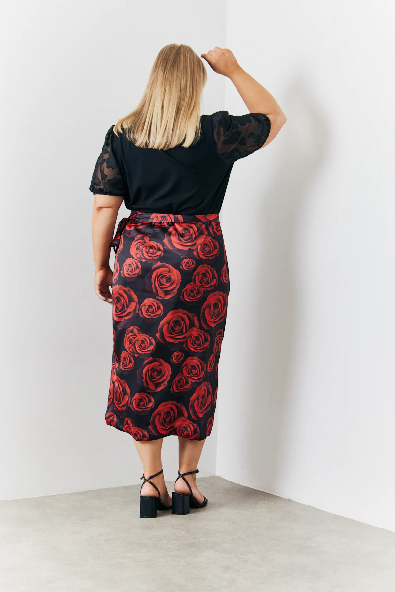 Jacquard Puff Sleeve Top - Image 4