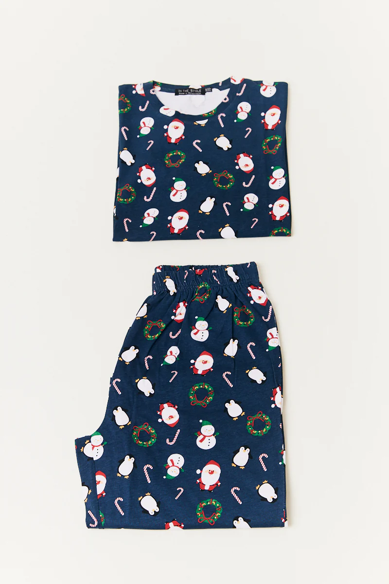 Kids Festive Print Matching Family Pyjama Set