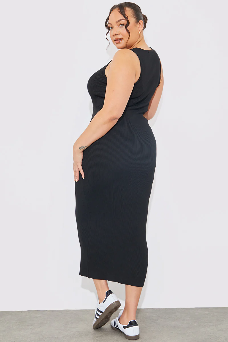 Rib Knit Scoop Neck Maxi Dress - Image 6
