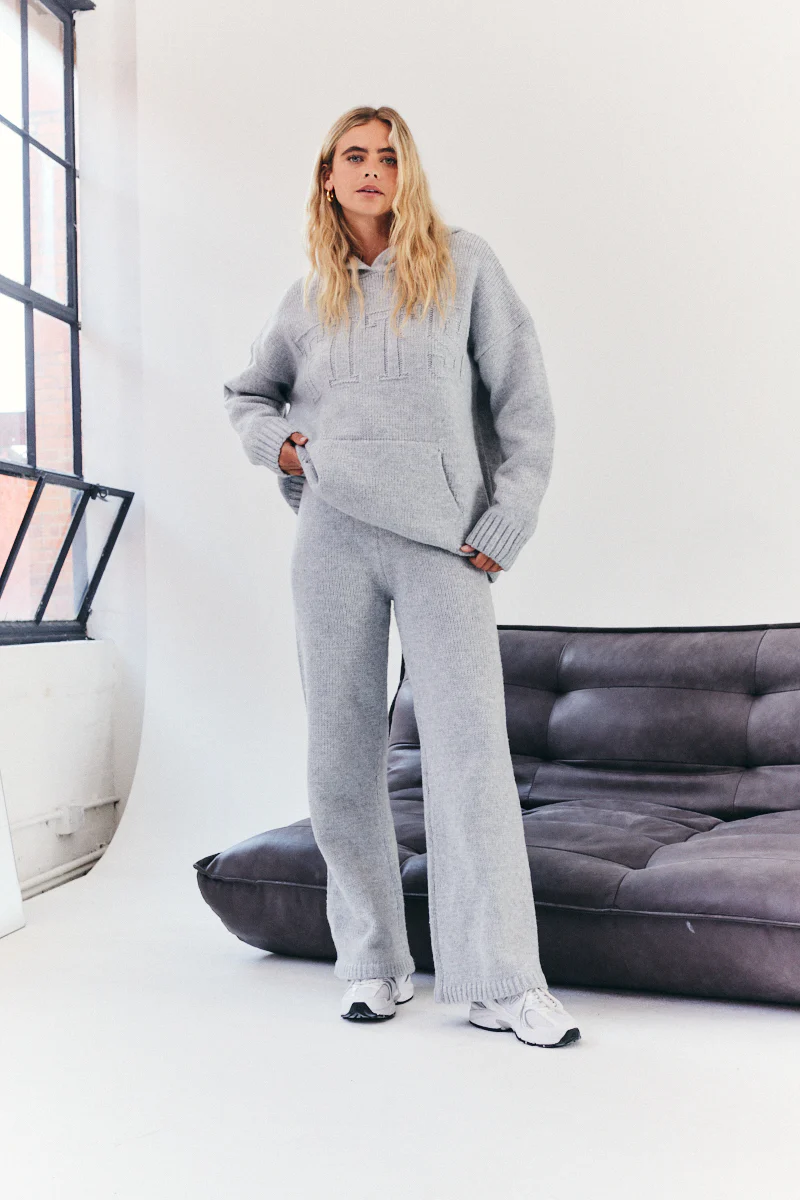 Knitted Wide Leg Co Ord Trouser