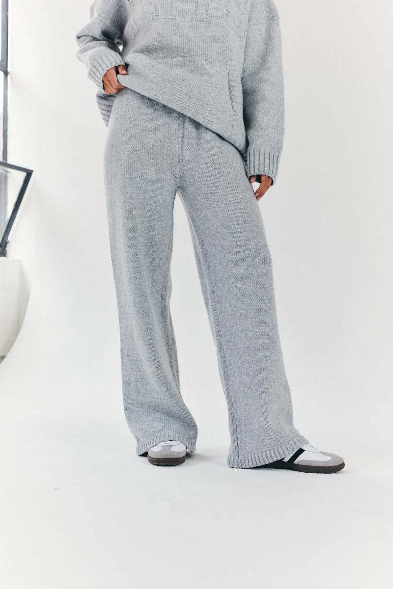 Knitted Wide Leg Co Ord Trouser - Image 5