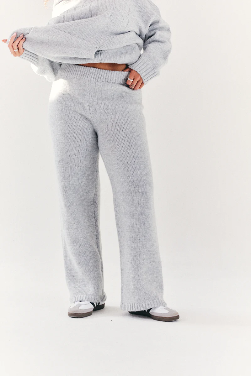 Knitted Wide Leg Co Ord Trouser - Image 6