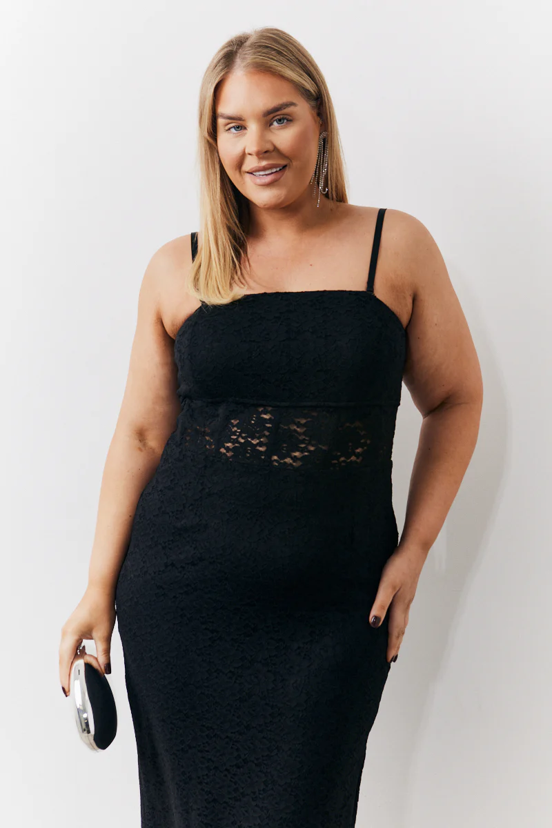 Lace Bandeau Midi Dress - Image 6