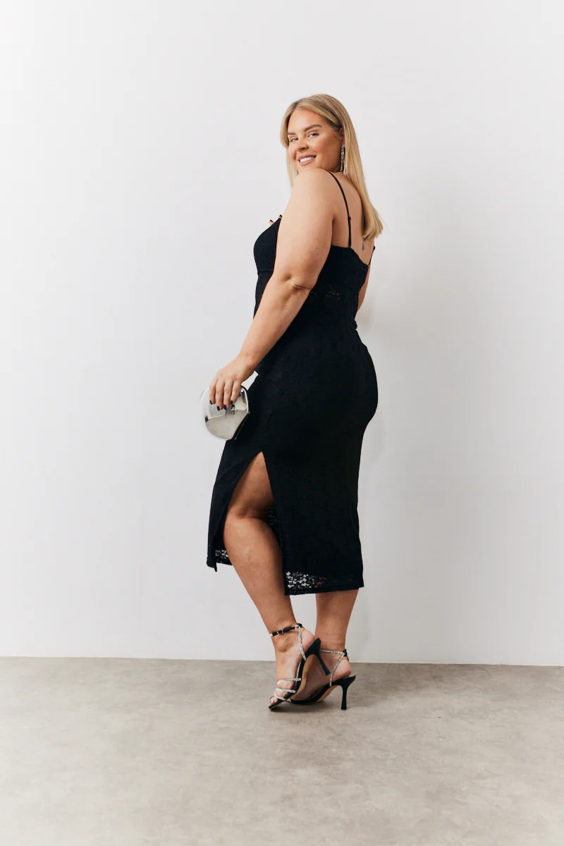 Lace Bandeau Midi Dress - Image 7