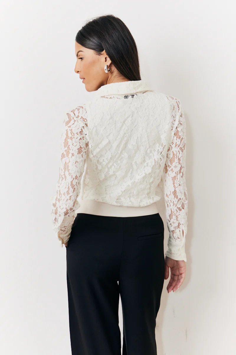 Cream Lace Shirt - Image 3