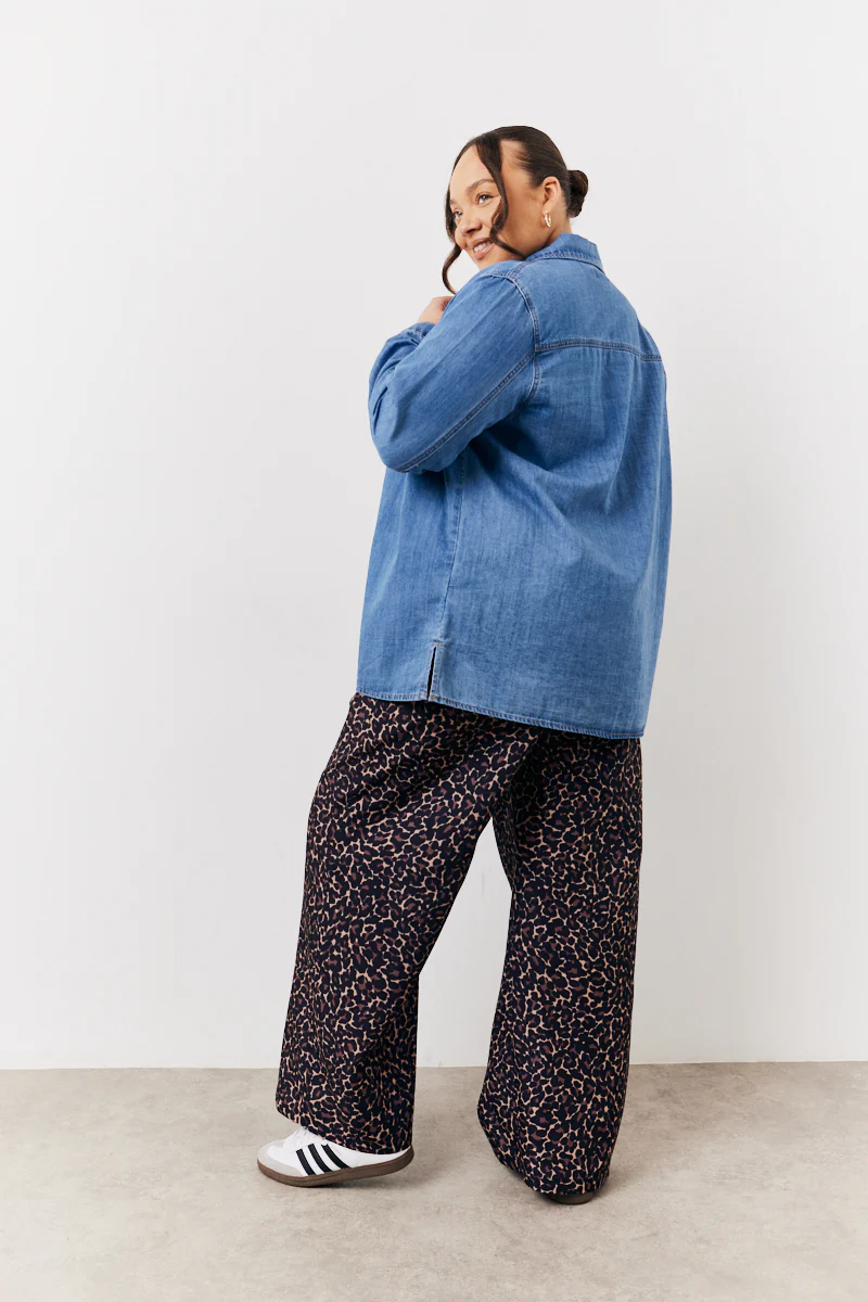 Brown Leopard Print Trousers - Image 3