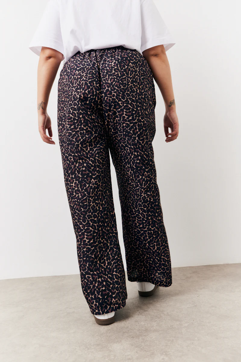 Brown Leopard Print Trousers - Image 4
