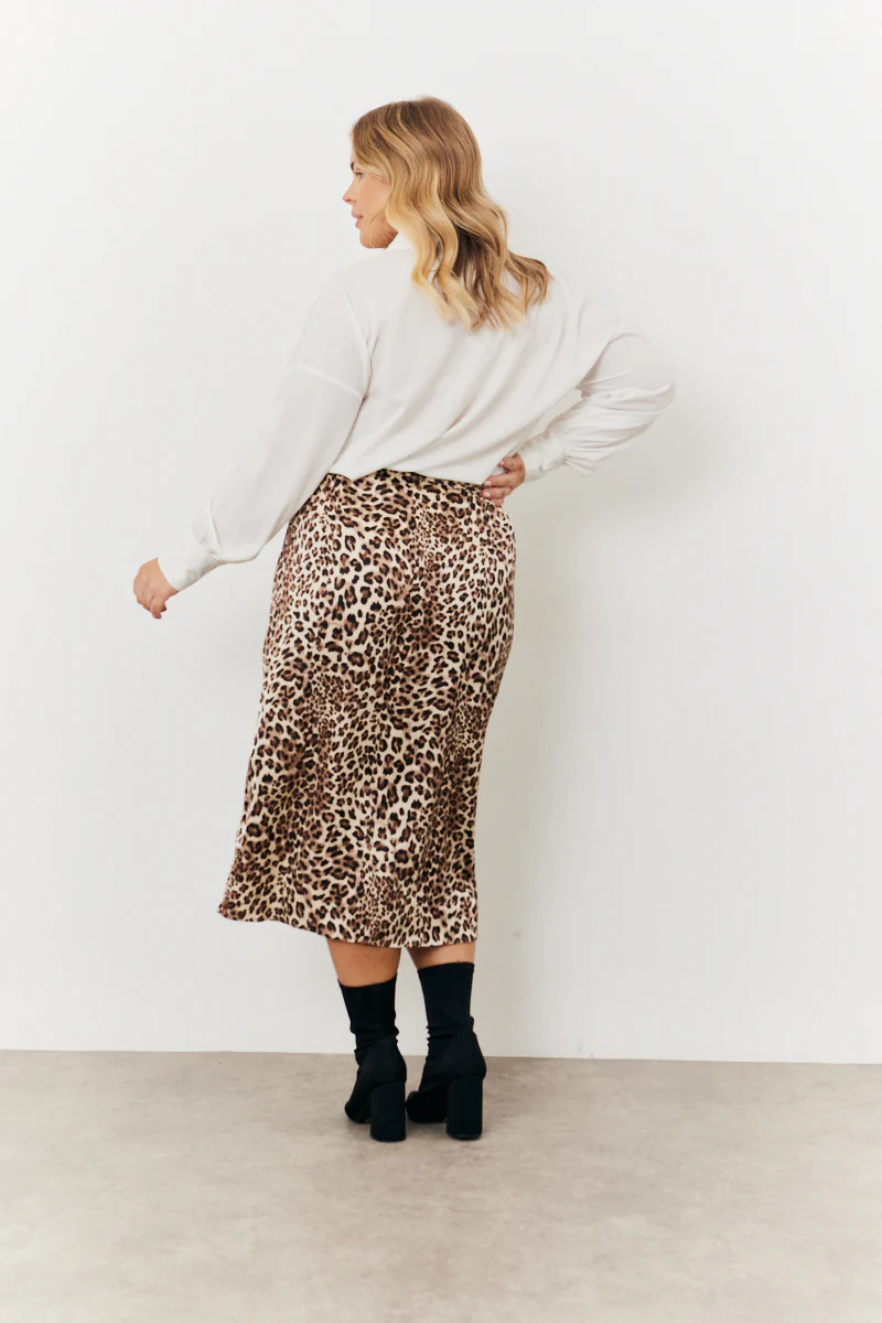 Leopard Wrap Midi Skirt - Image 2