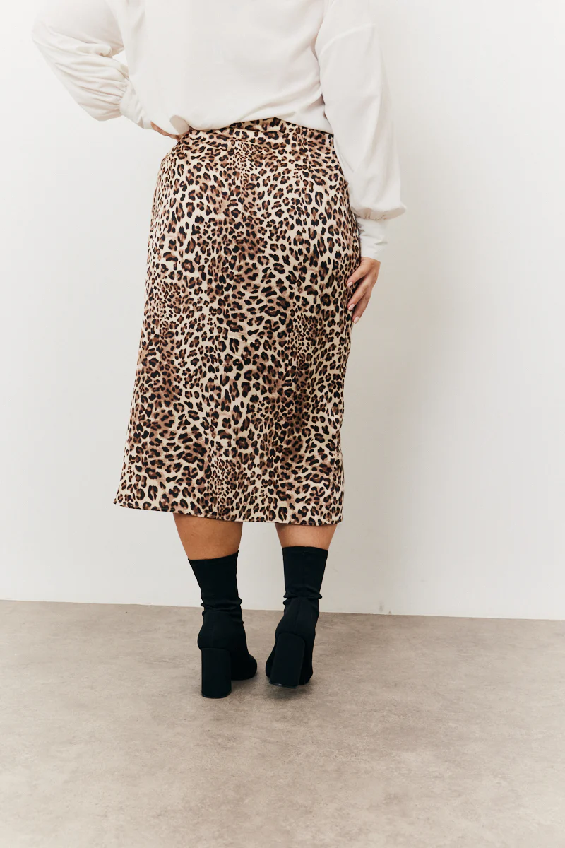 Leopard Wrap Midi Skirt - Image 4