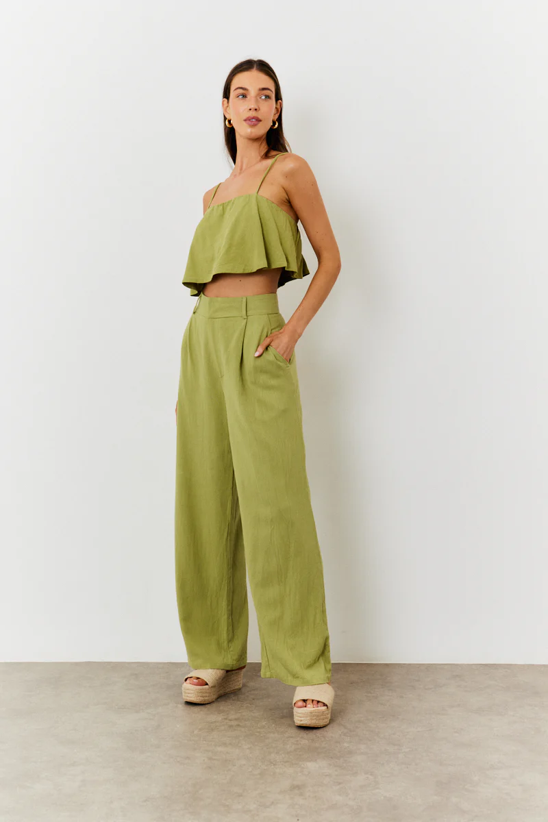 Linen Crop Top - Image 3