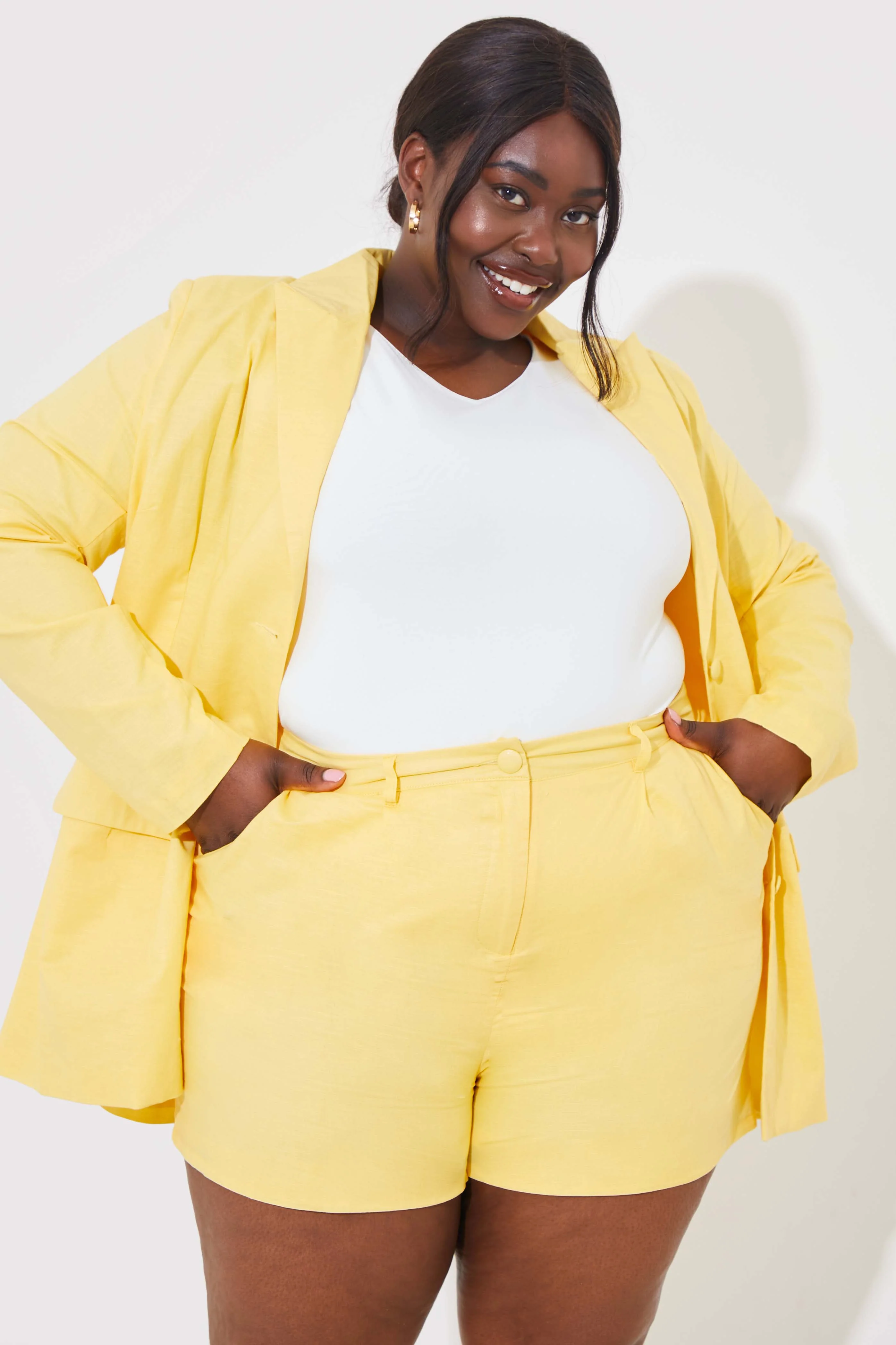 Linen Look Co-Ord Shorts - Image 6