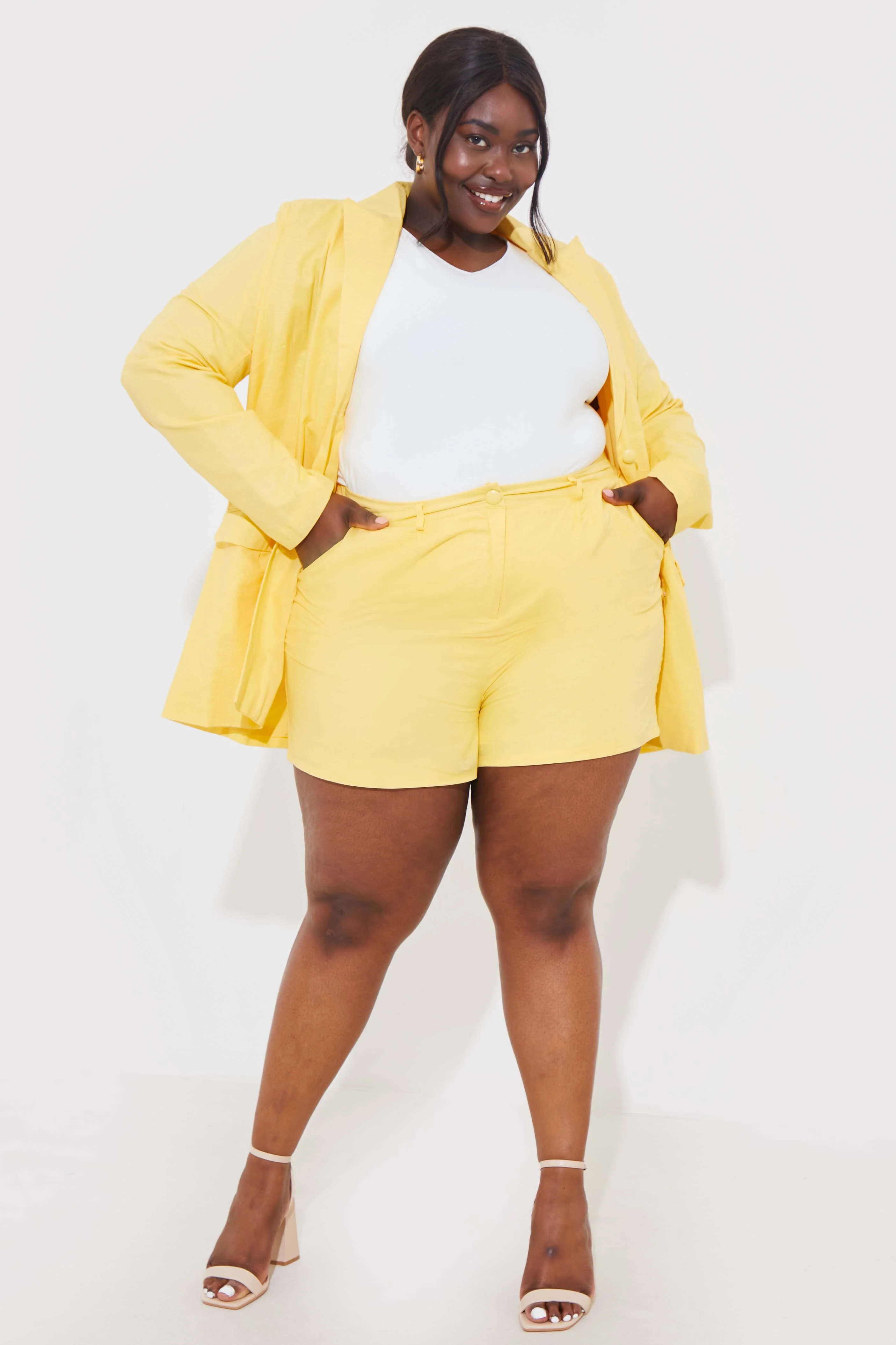 Linen Look Co-Ord Shorts - Image 7