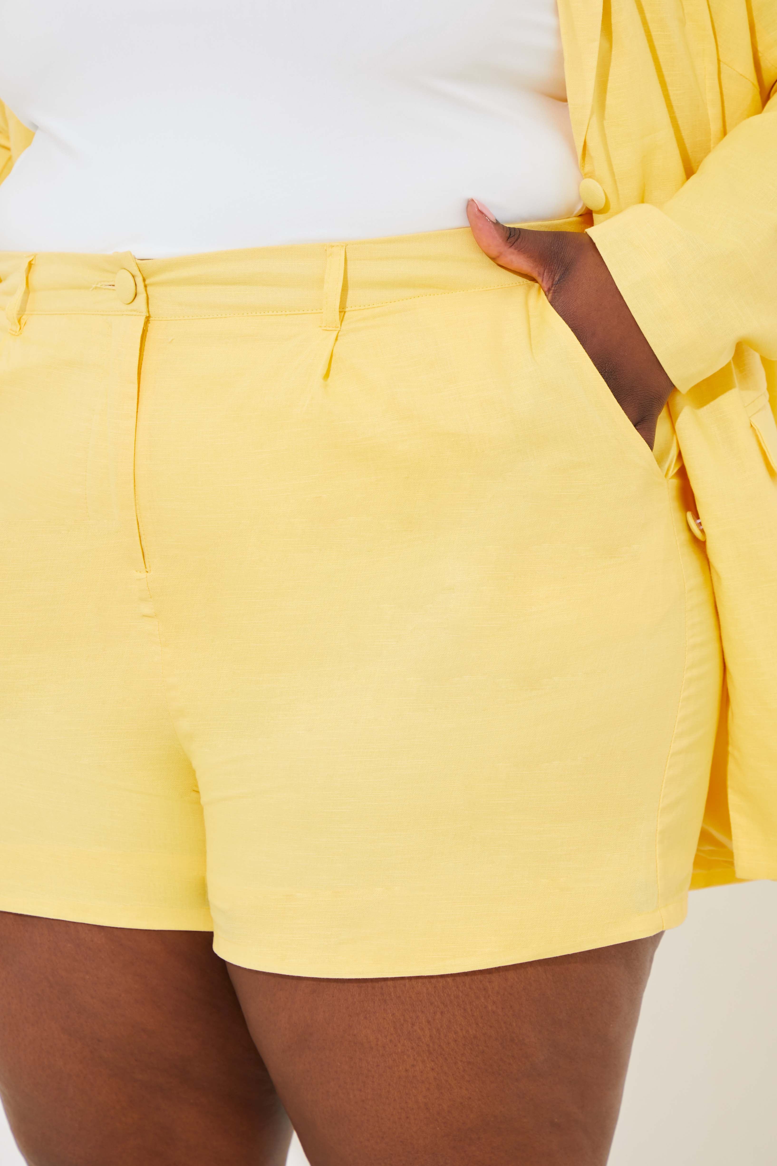 Linen Look Co-Ord Shorts - Image 8