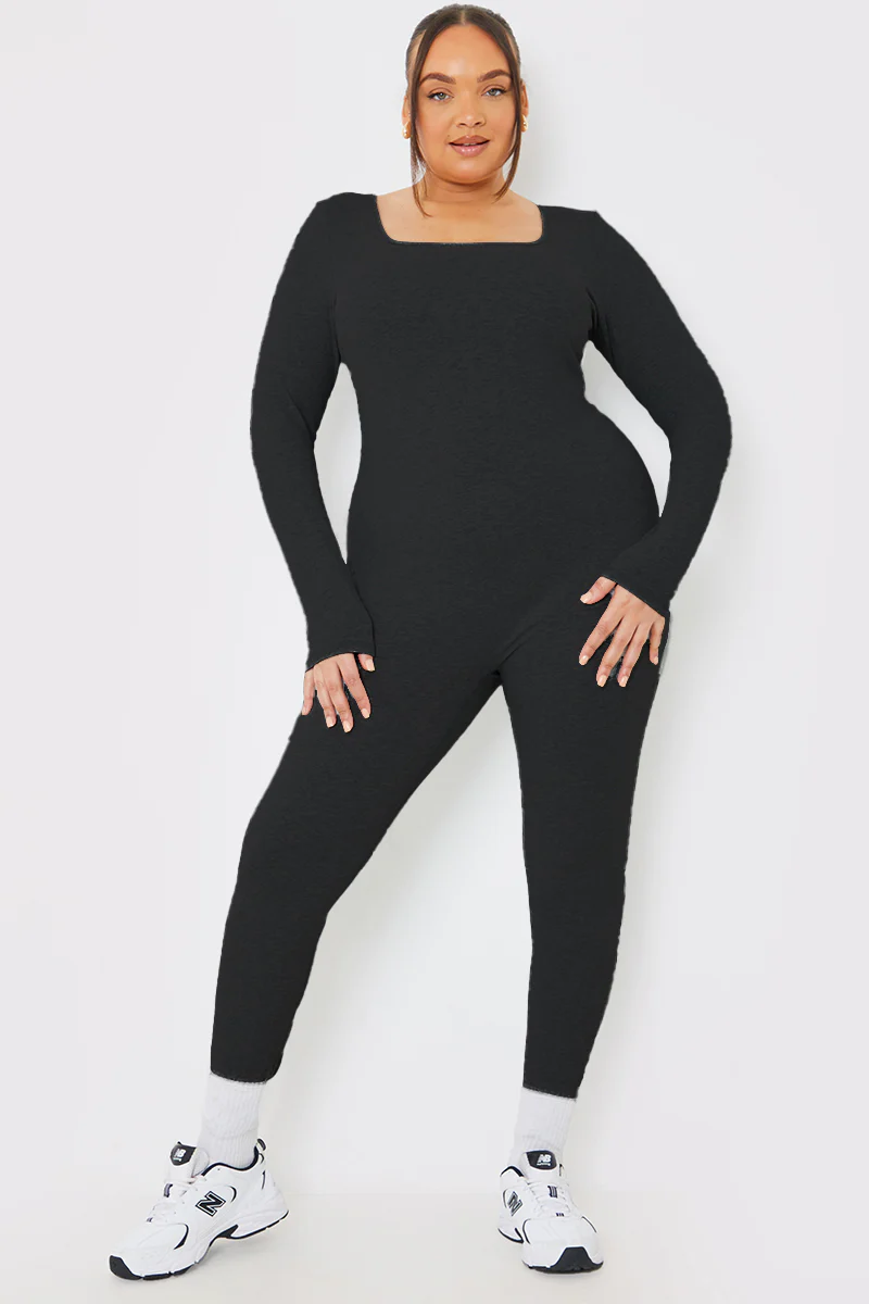 Long Sleeve Scoop Neck Unitard - Image 4