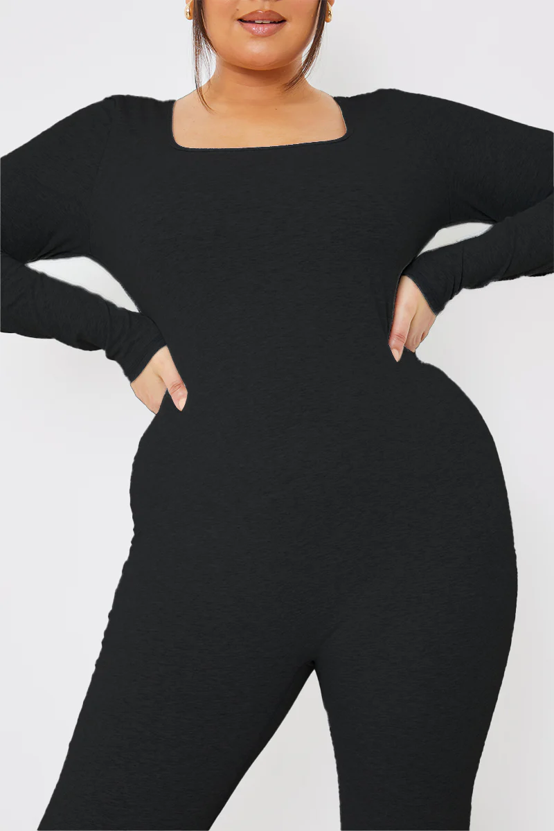 Long Sleeve Scoop Neck Unitard - Image 5