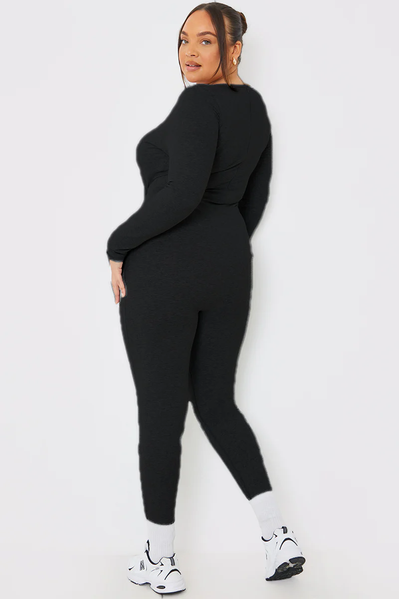 Long Sleeve Scoop Neck Unitard - Image 6