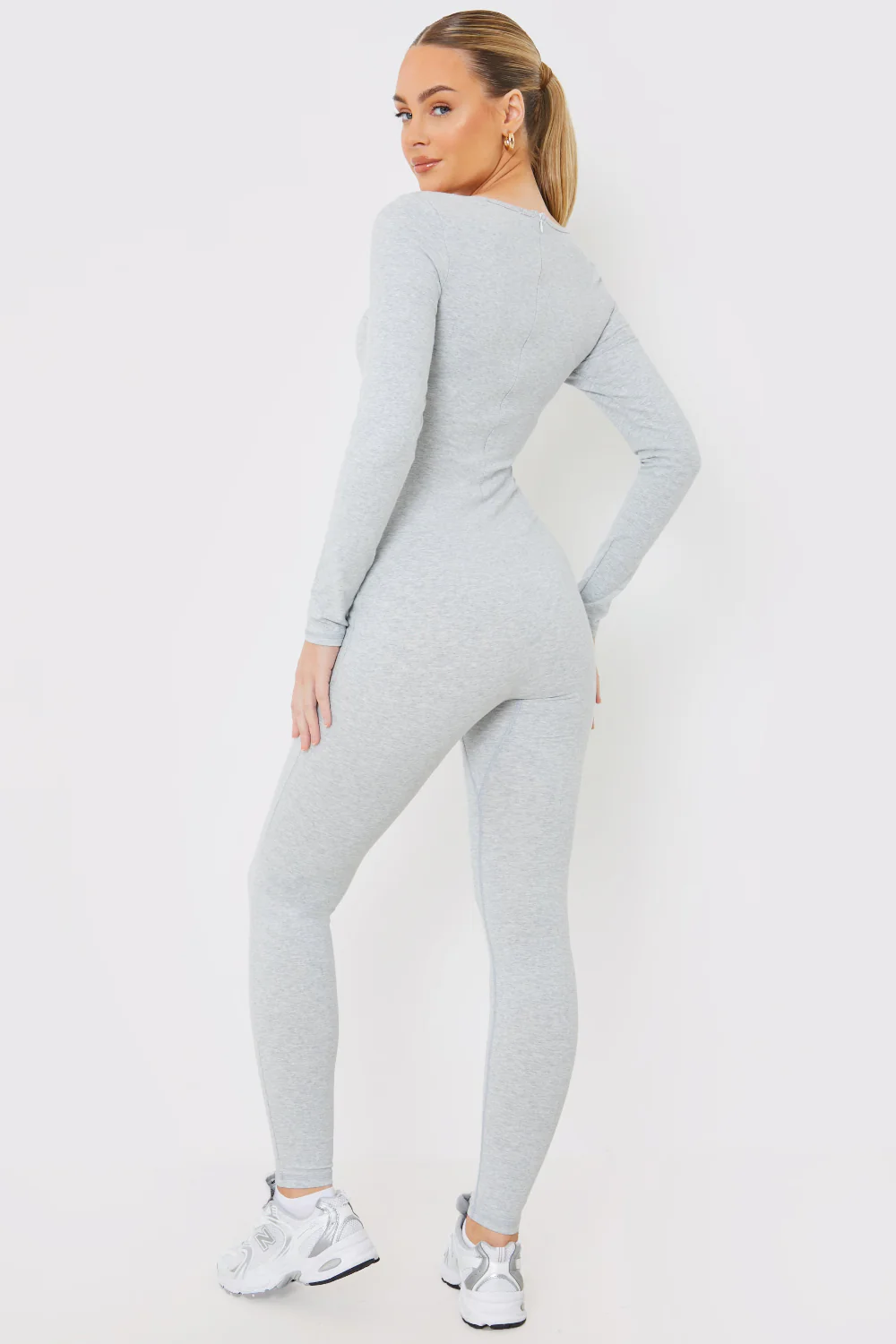 Long Sleeve Scoop Neck Unitard - Image 3