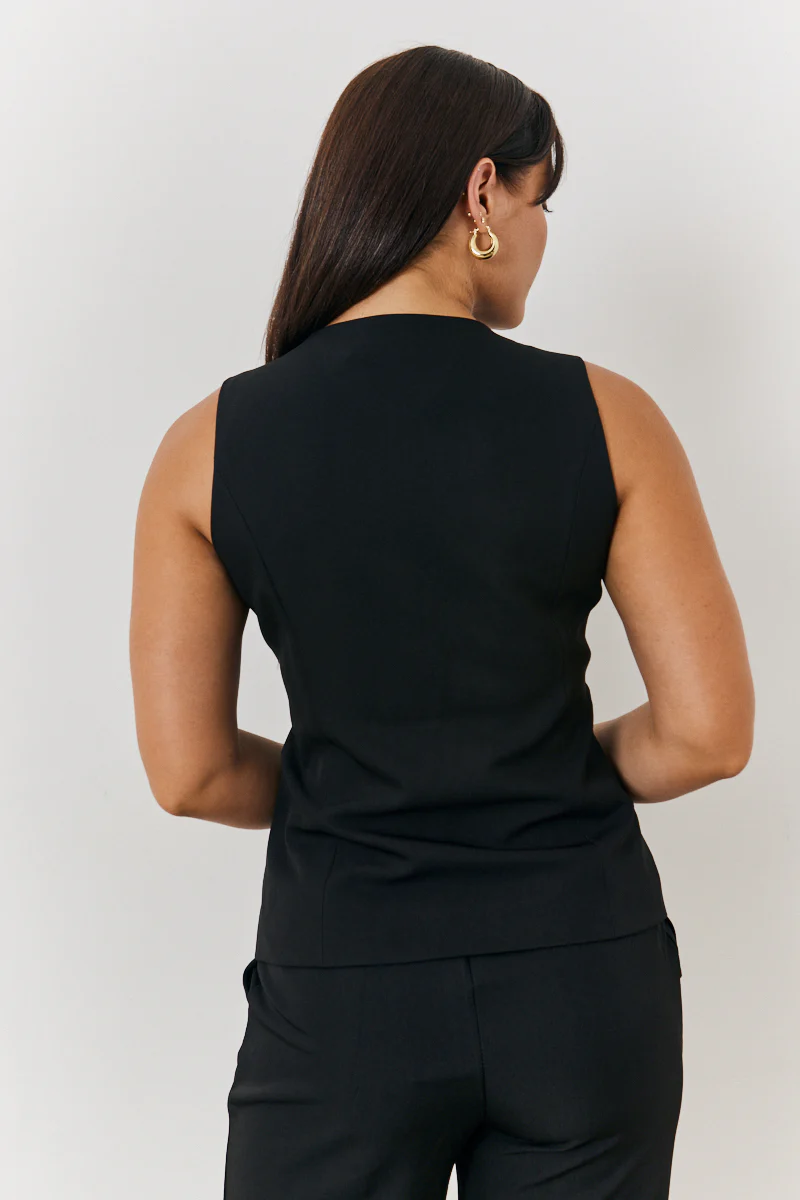 Longline Button Through Waistcoat - Image 3
