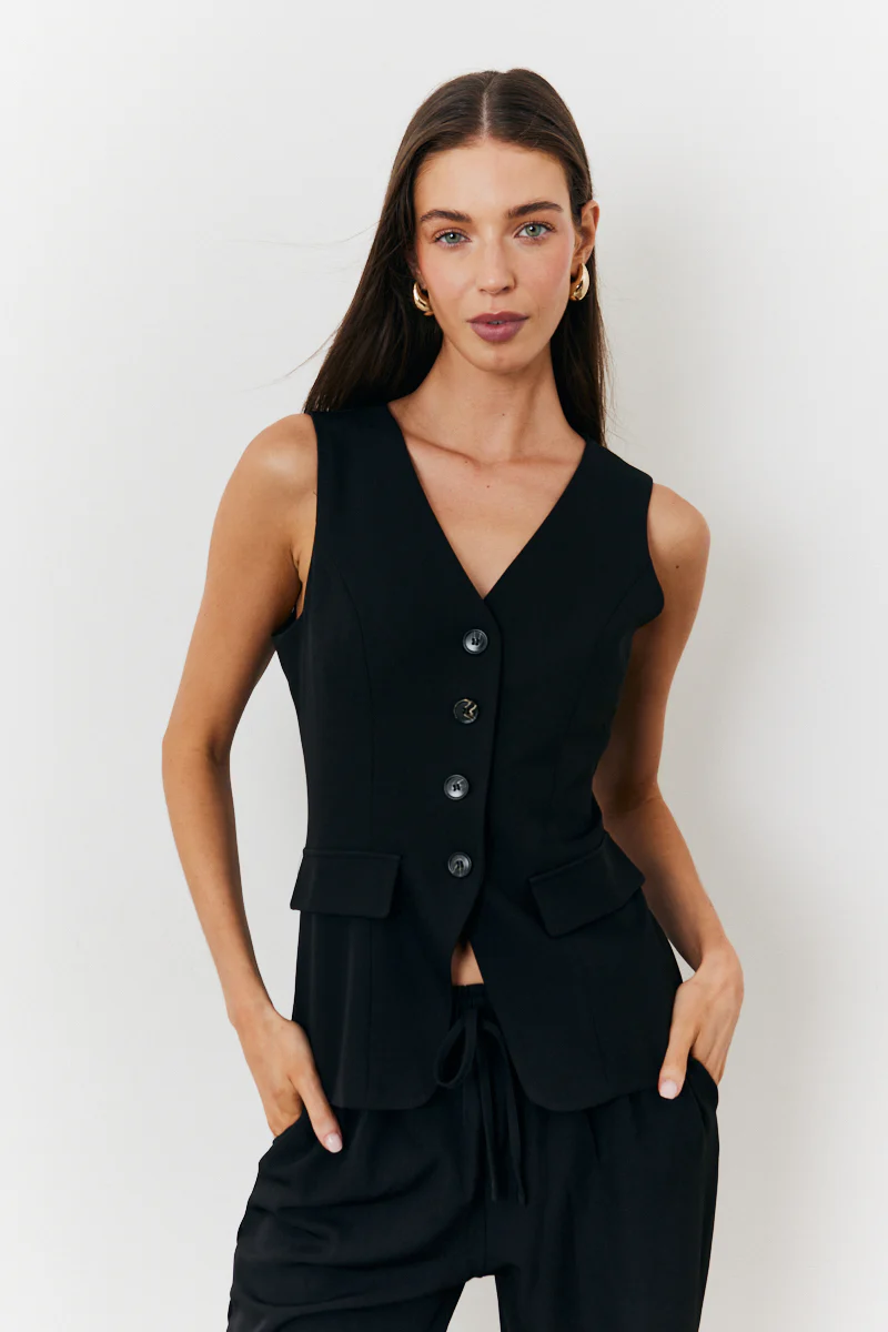 Longline Button Through Waistcoat - Image 5