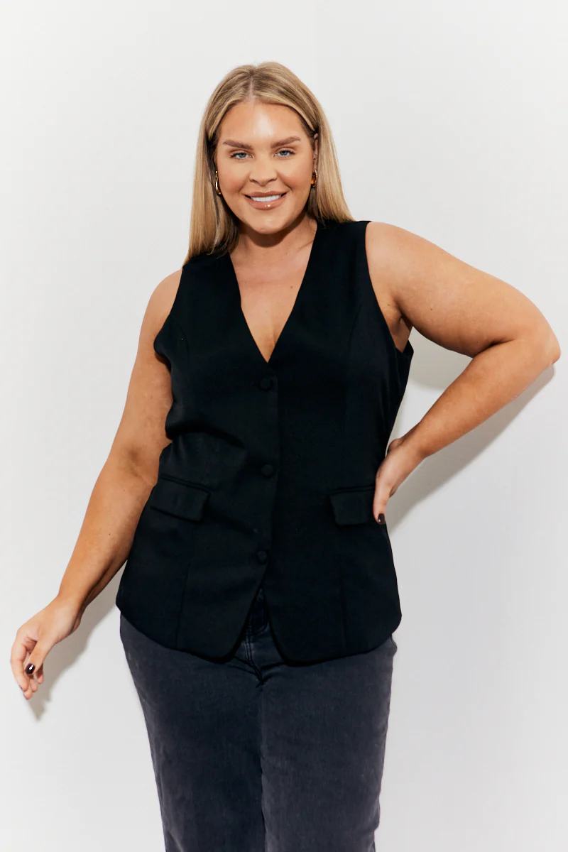 Longline Pocket Detail Waistcoat - Image 5
