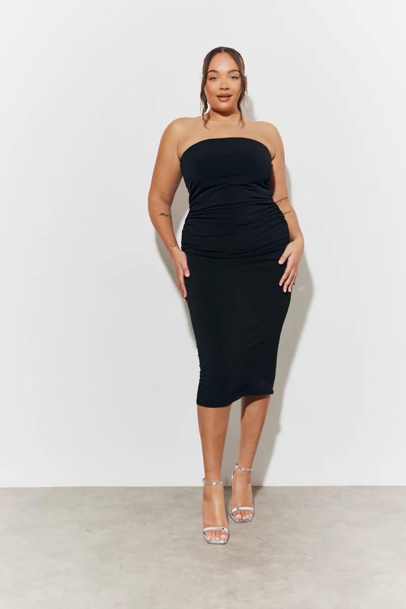 Magic Sculpting Bandeau Bodycon Midi Dress - Image 5