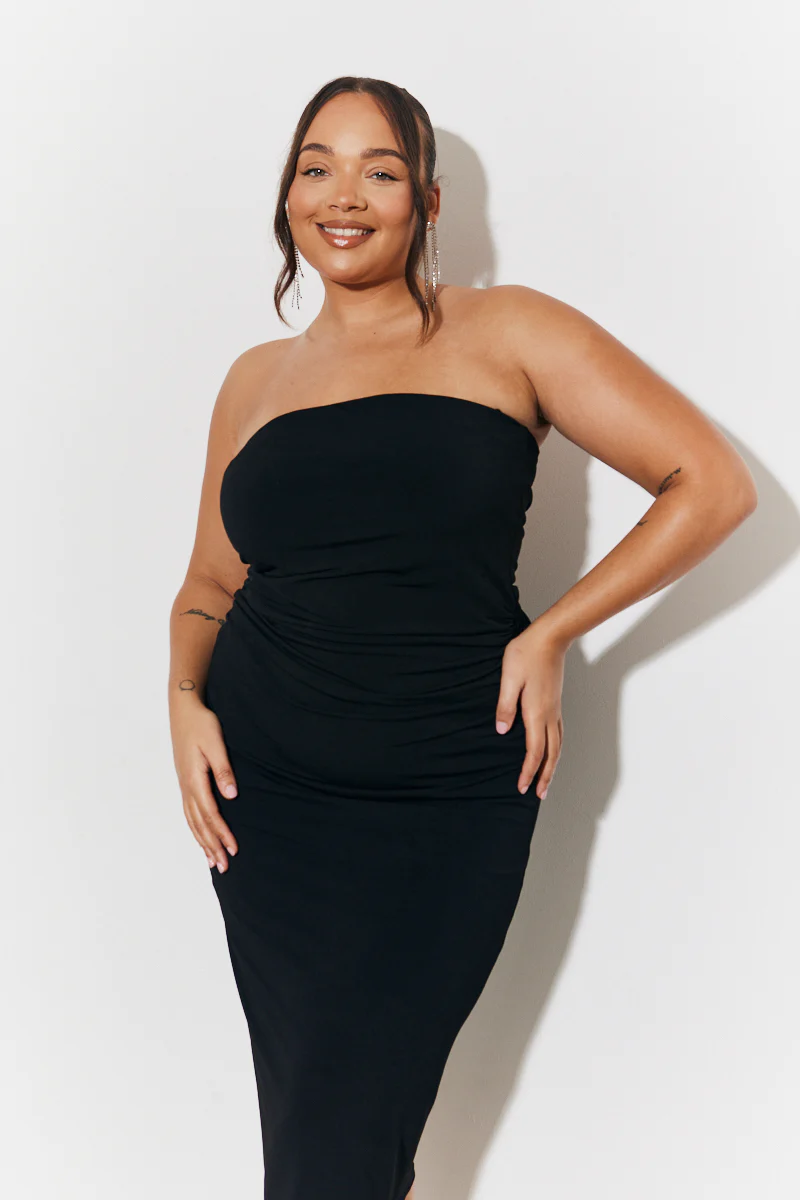 Magic Sculpting Bandeau Bodycon Midi Dress - Image 8