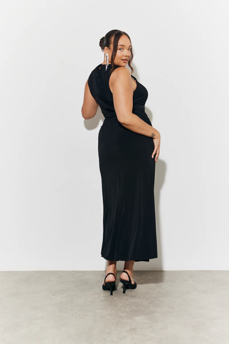Magic Sculpting High Neck Ruched Maxi Dress - Image 7