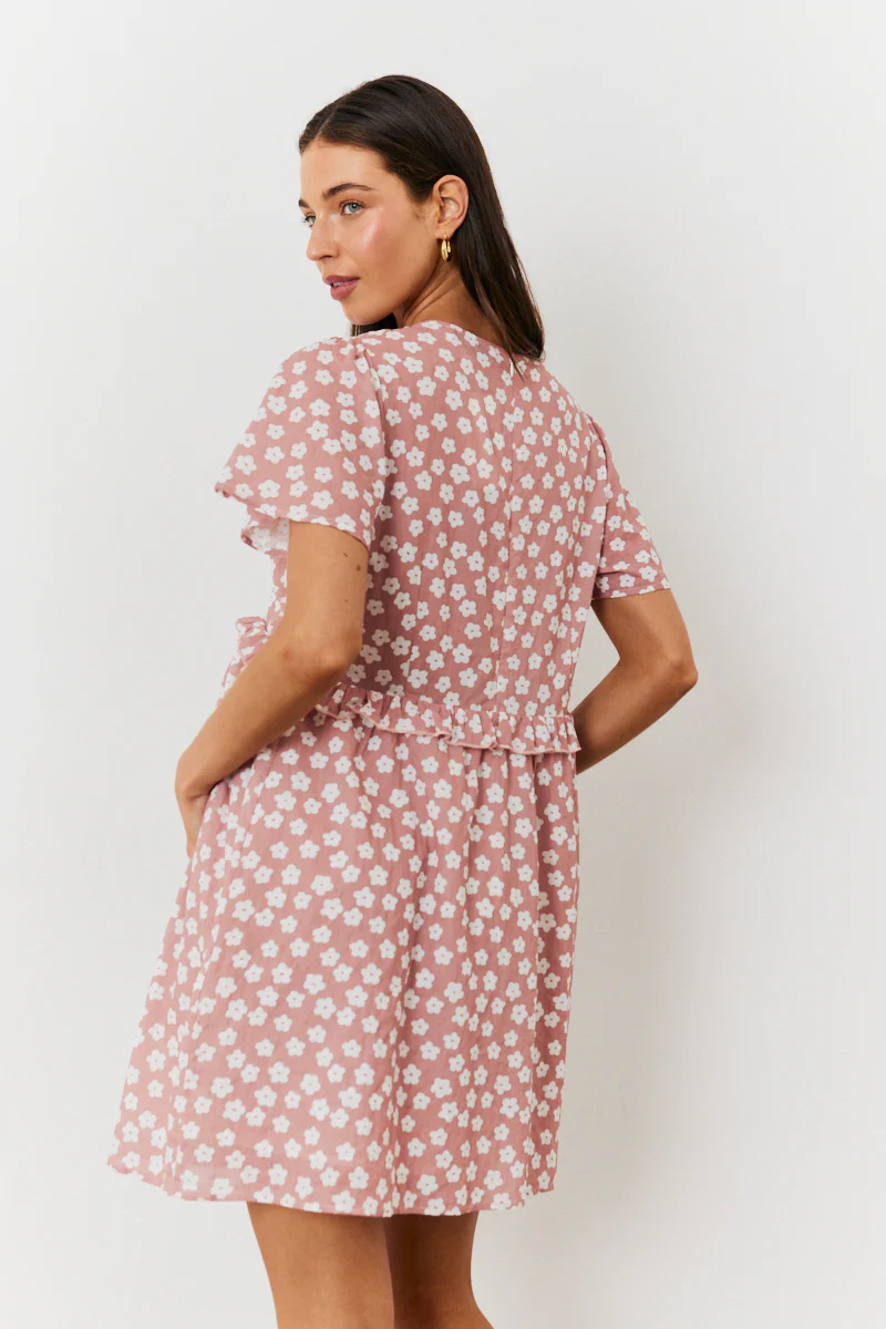 Maternity Floral Print Skater Dress - Image 3