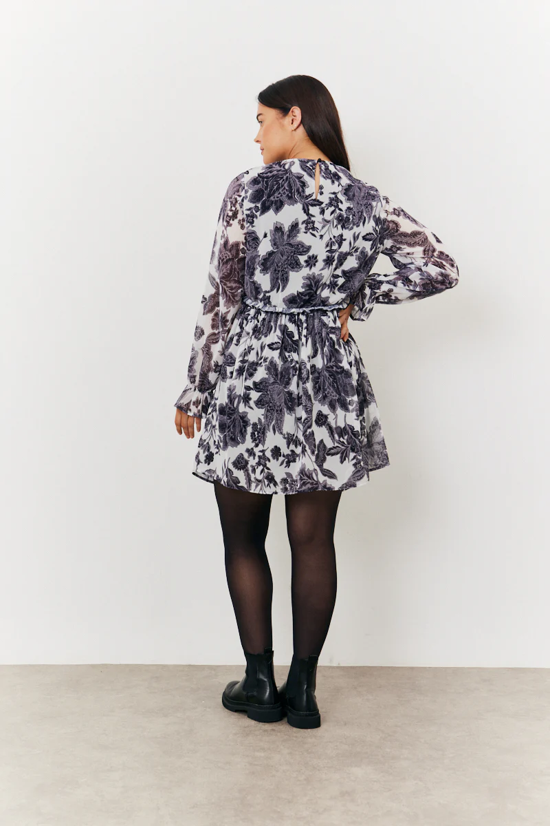 Maternity Crew Neck Printed Smock Dress - Image 2