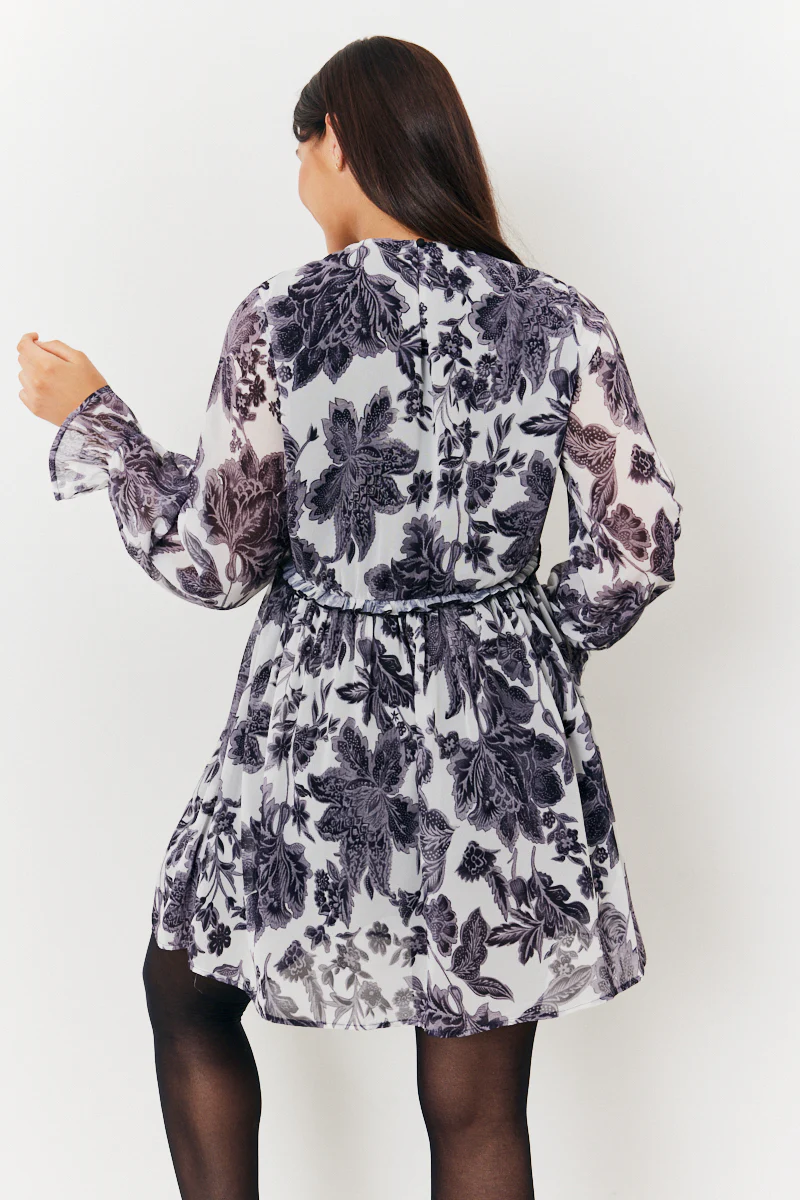 Maternity Crew Neck Printed Smock Dress - Image 4
