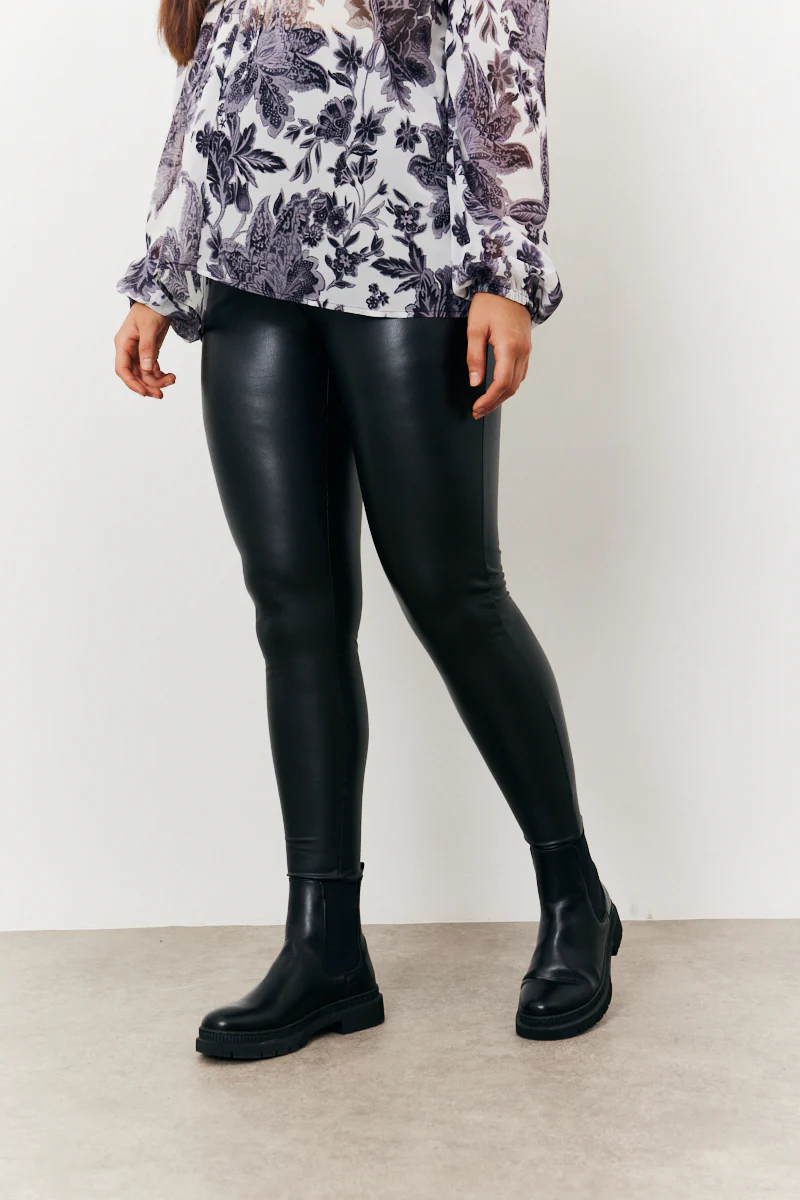 Maternity Leather Look Legging - Image 3