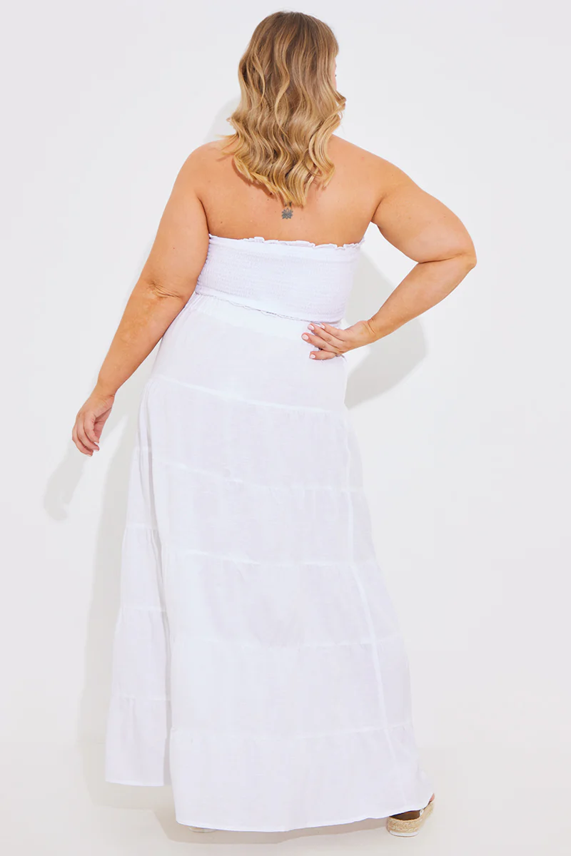 Tiered Linen Look Maxi Co-Ord Skirt - Image 6