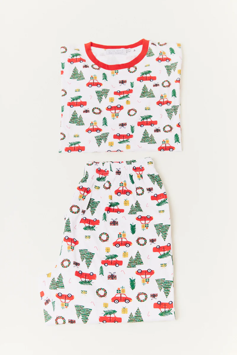 Mens Traditional Print Matching Family Pyjama Set