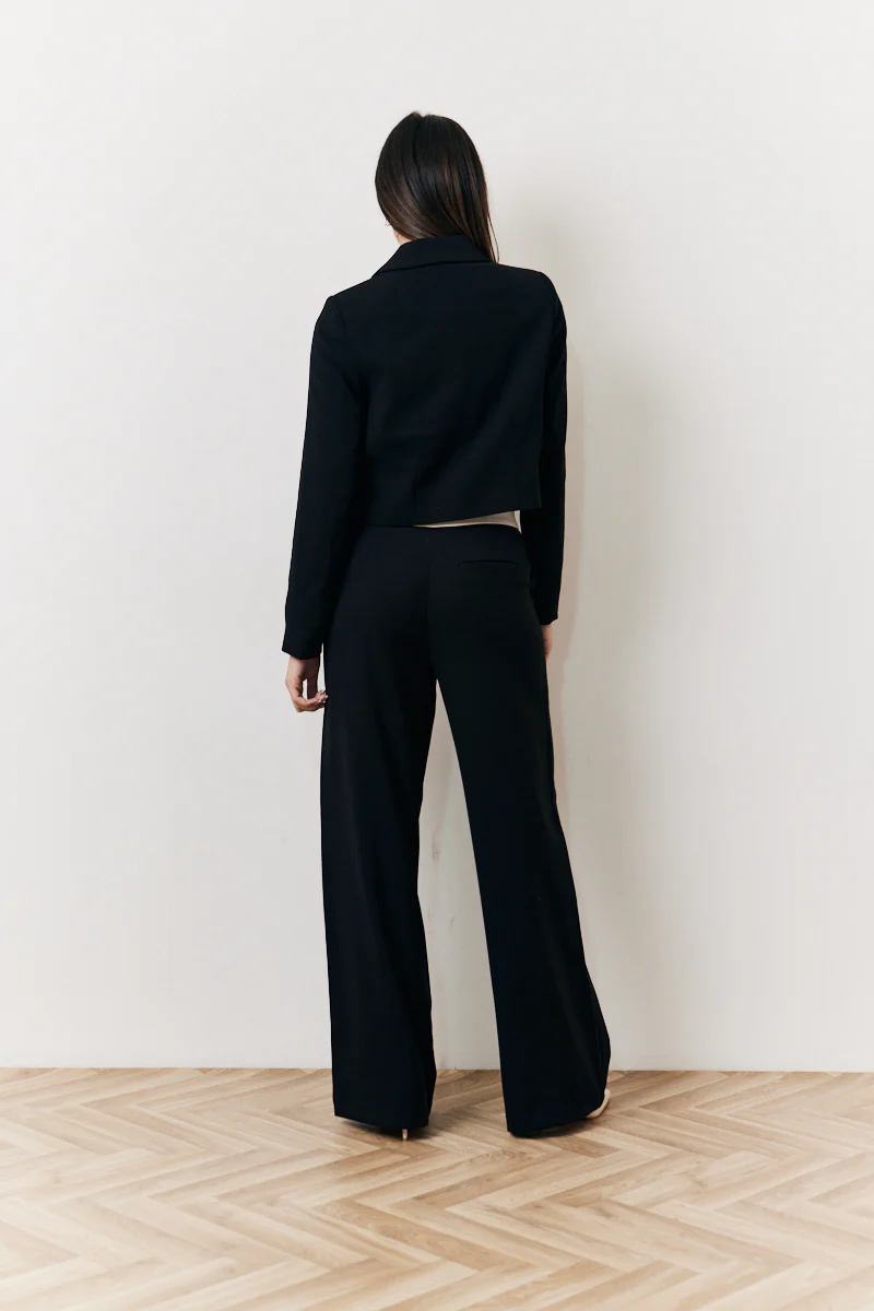Occasion Black Cropped Tux Blazer - Image 4