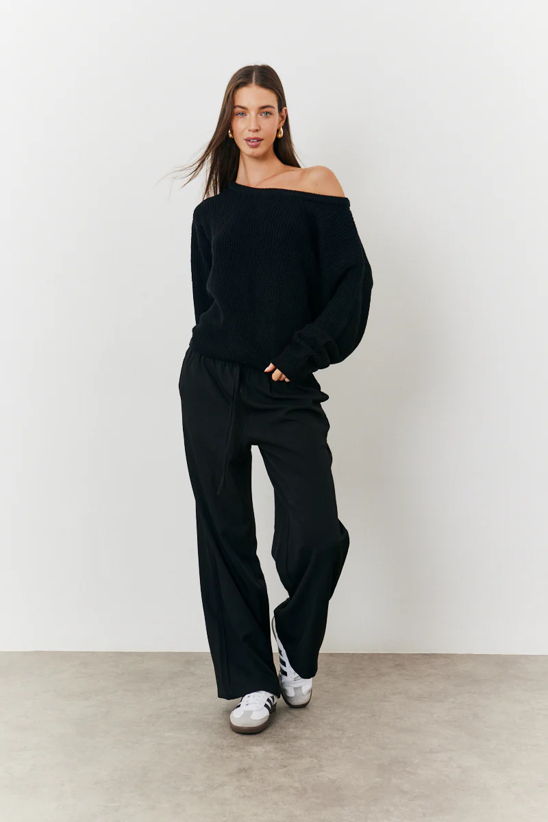Off Shoulder Knit Jumper - Image 2