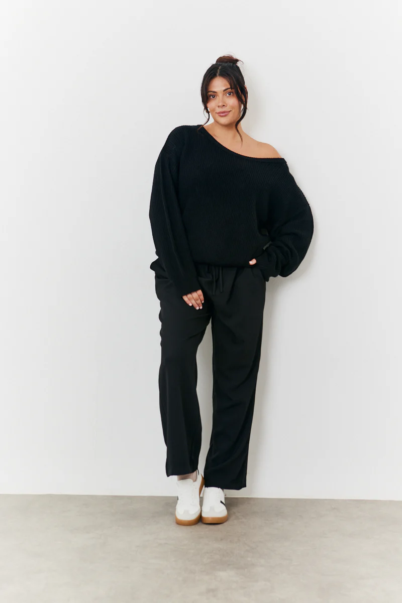 Off Shoulder Knit Jumper - Image 6