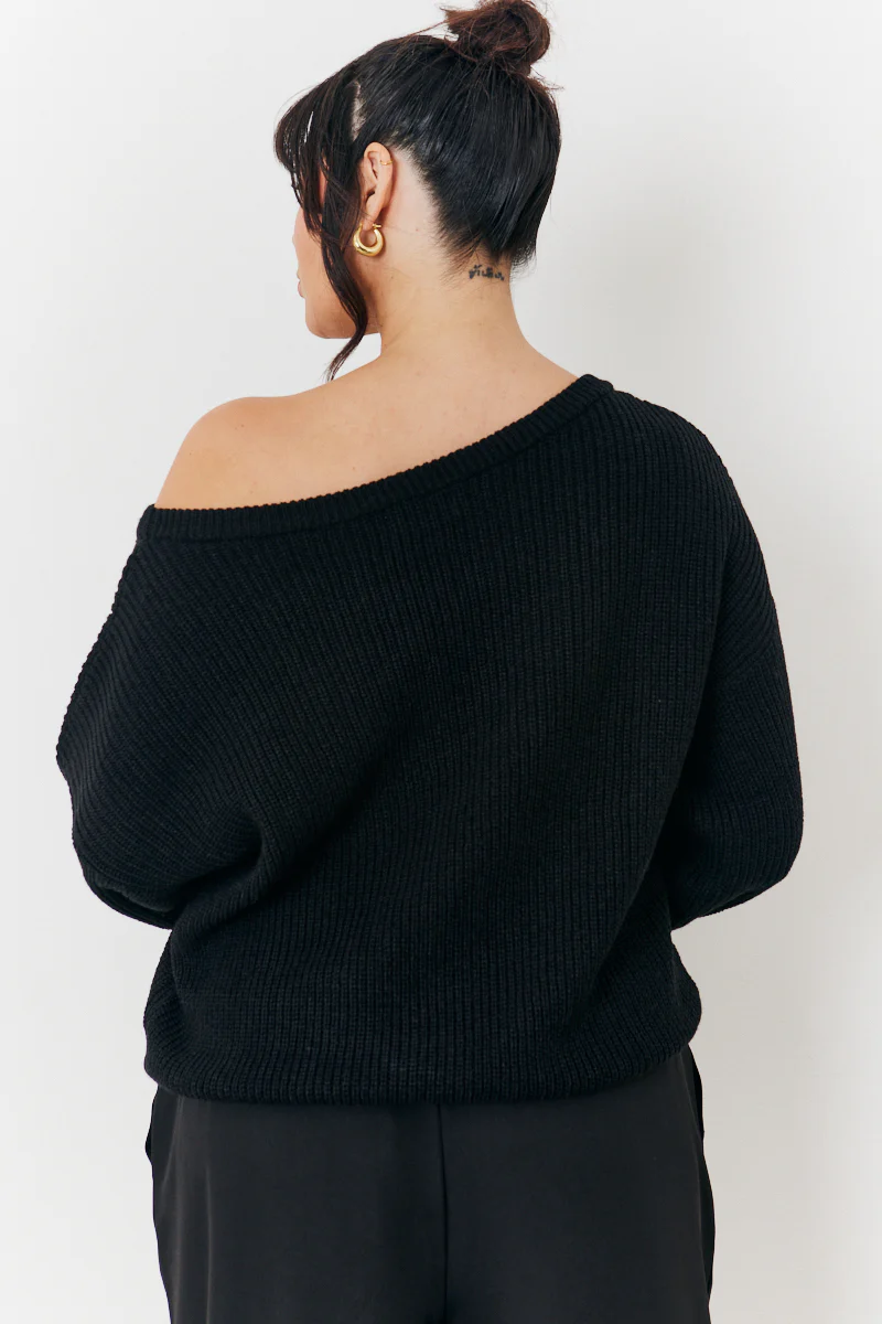 Off Shoulder Knit Jumper - Image 7