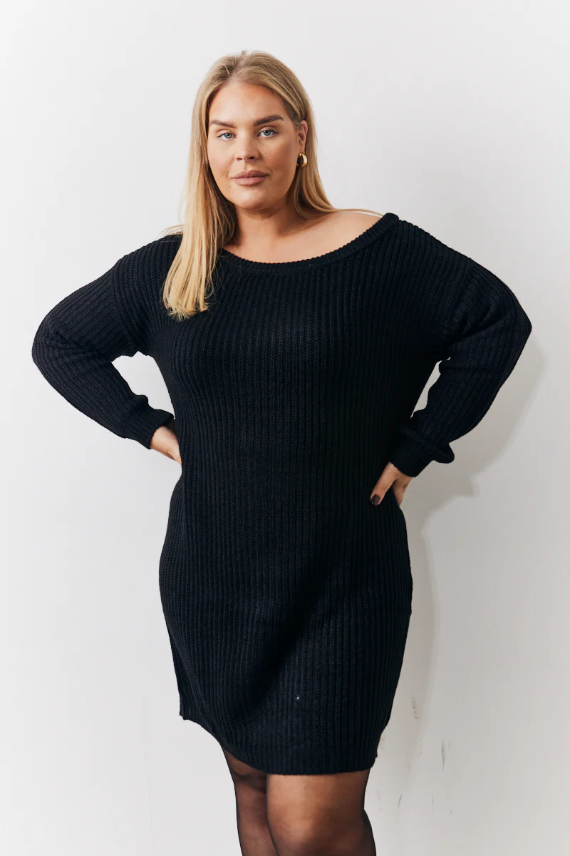 Off The Shoulder Knitted Dress - Image 6