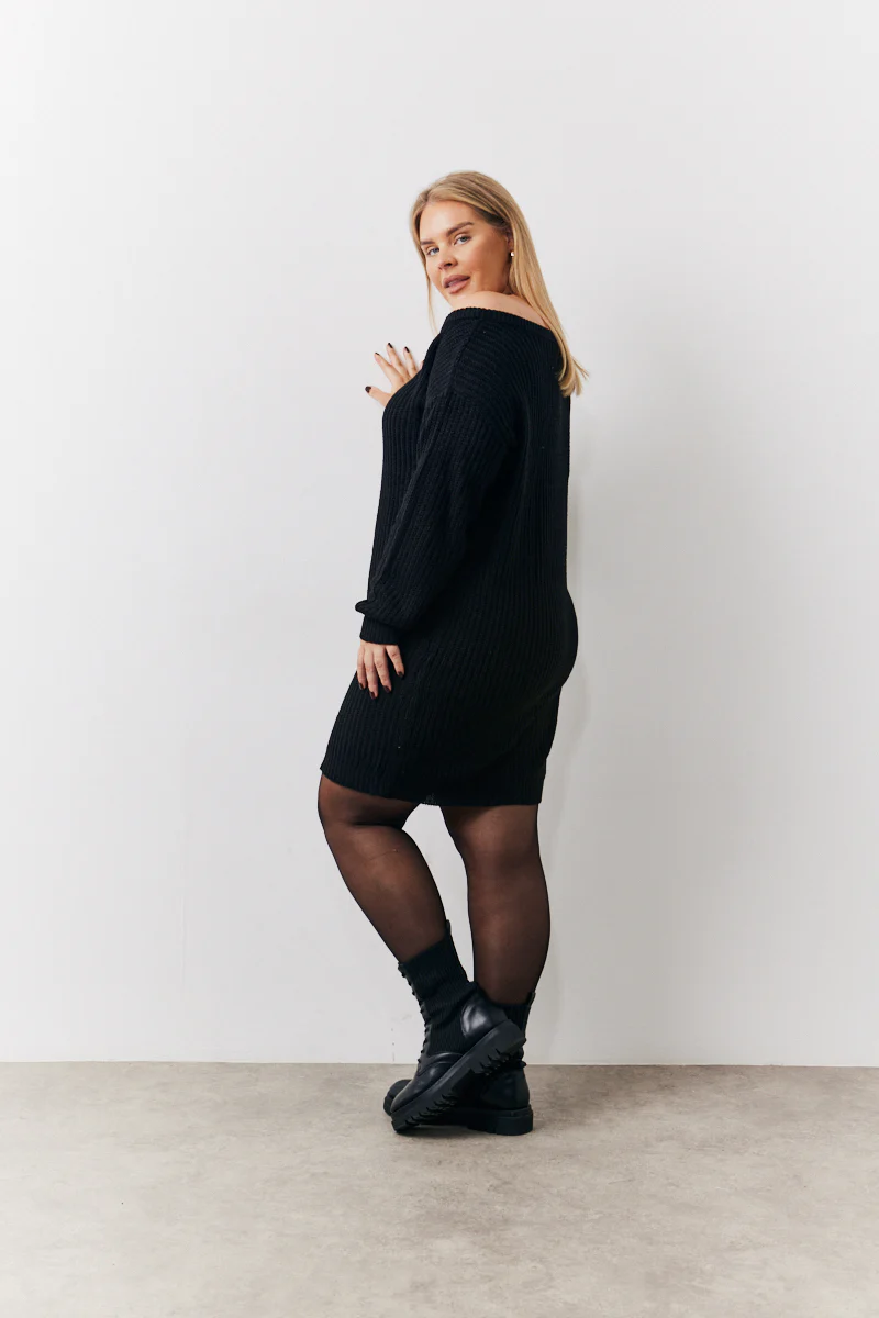 Off The Shoulder Knitted Dress - Image 7