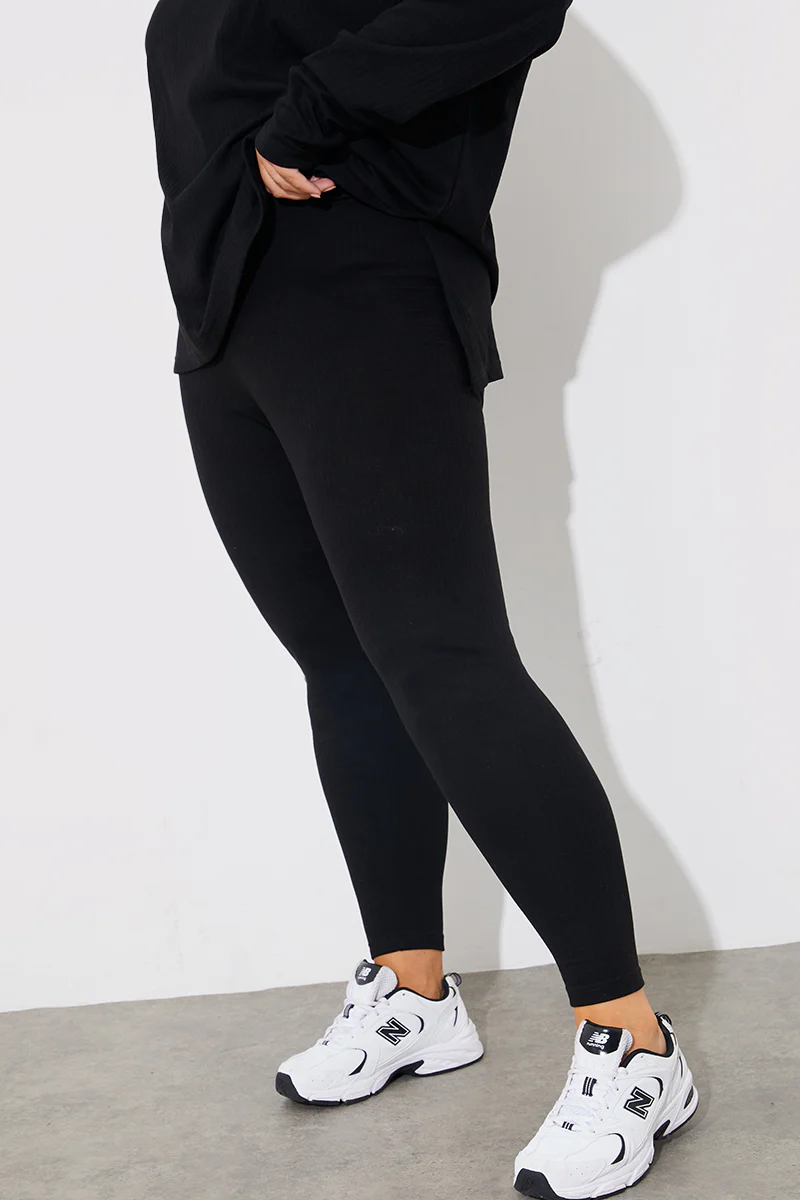 Off The Shoulder Long Sleeve T Shirt And Legging Set - Image 5