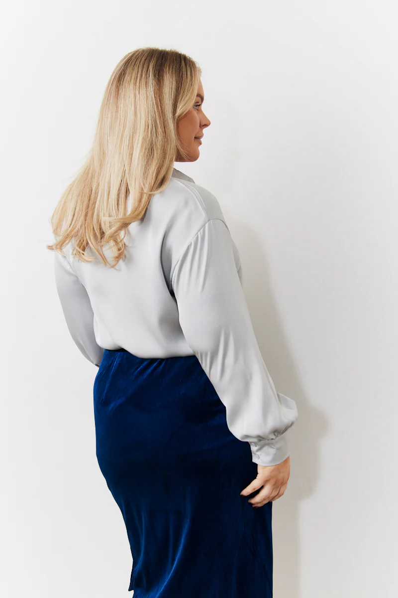 Silver Satin Shirt - Image 3