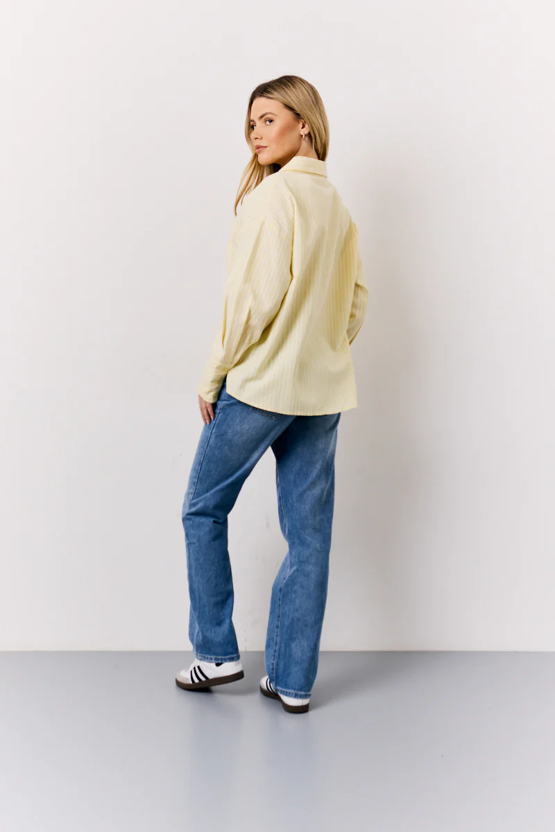 Yellow Oversized Stripe Shirt - Image 4