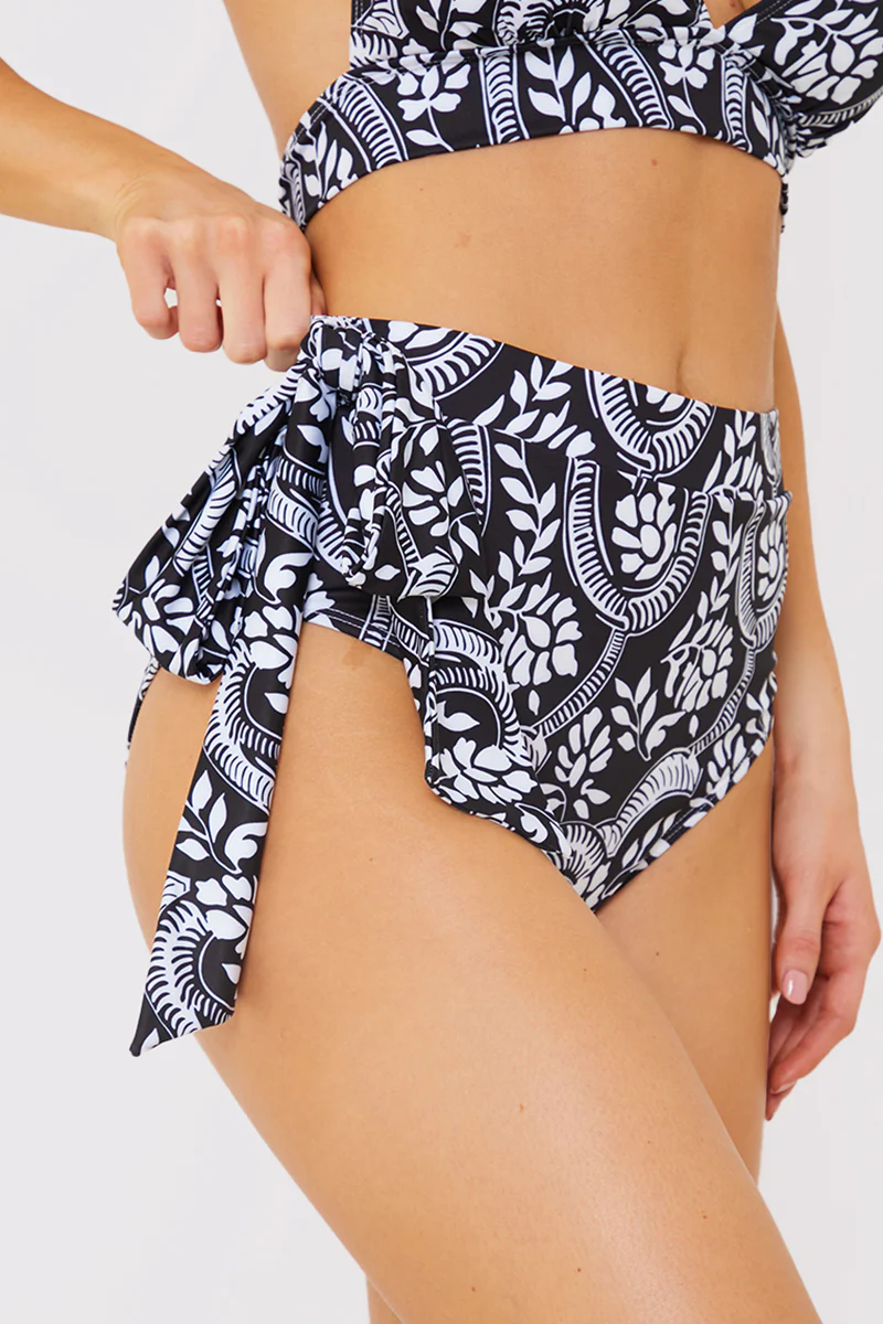 Paisley Print Tie Side Bikini Bottom - Image 4