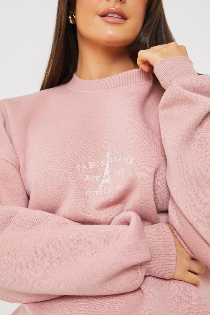 Paris Embroidered Sweater - Image 3