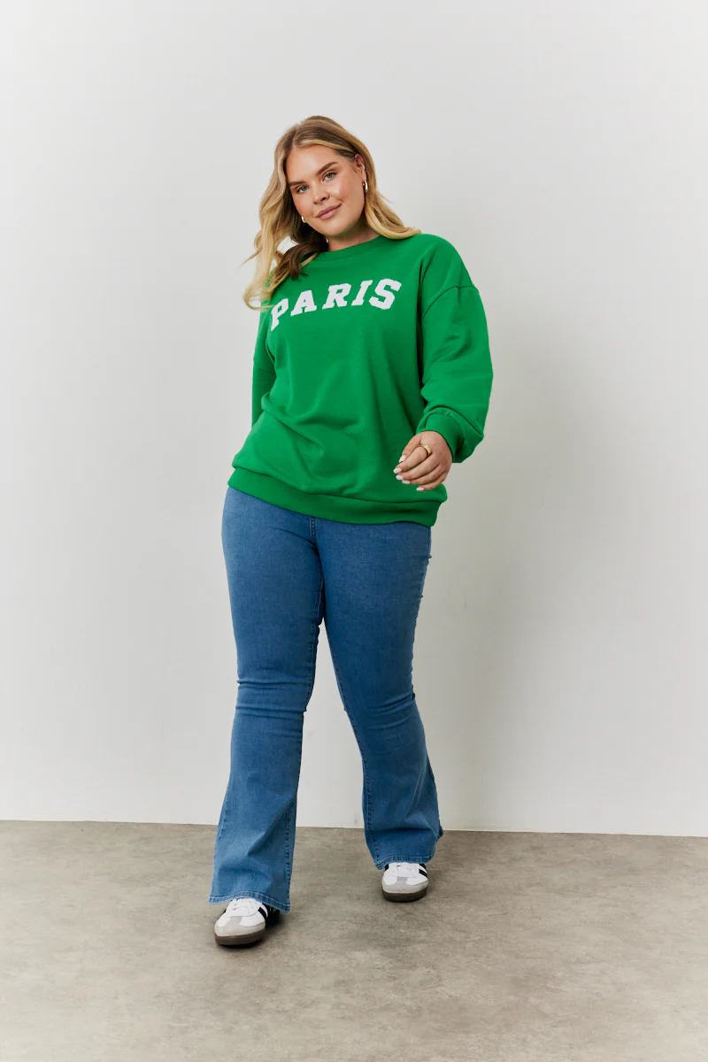 Paris Embroidered Slogan Sweatshirt - Image 6