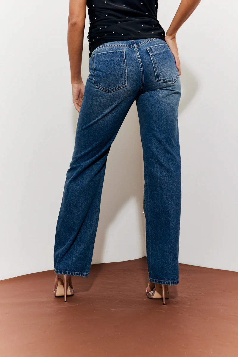 Pearl Embellished Jeans - Image 5