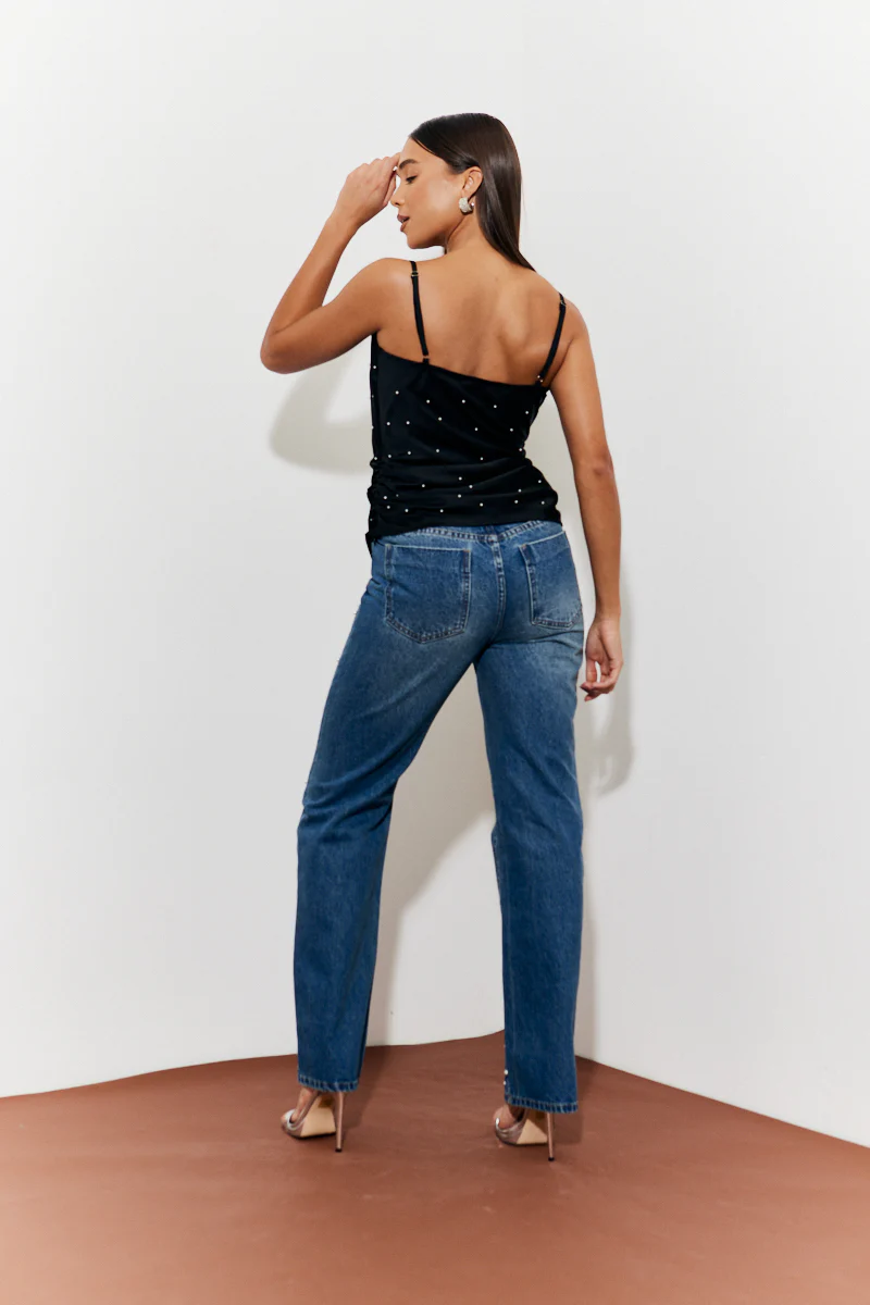 Pearl Embellished Cami Top - Image 3