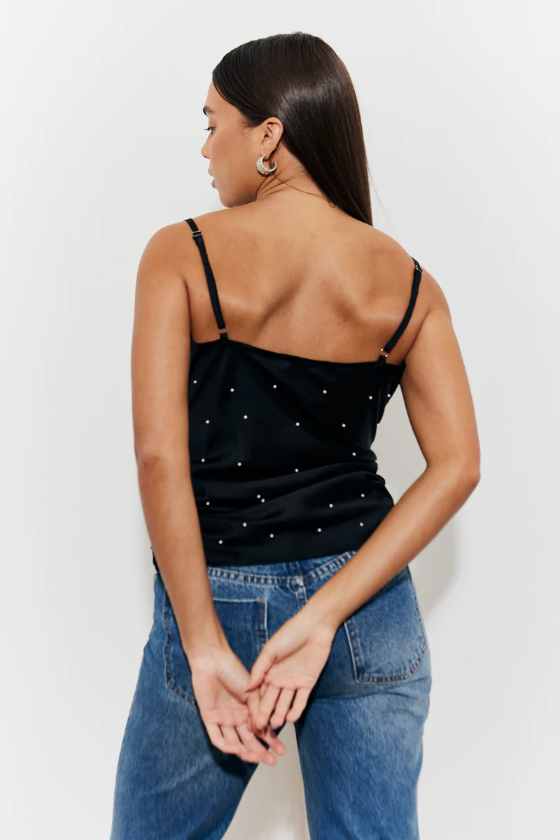 Pearl Embellished Cami Top - Image 4